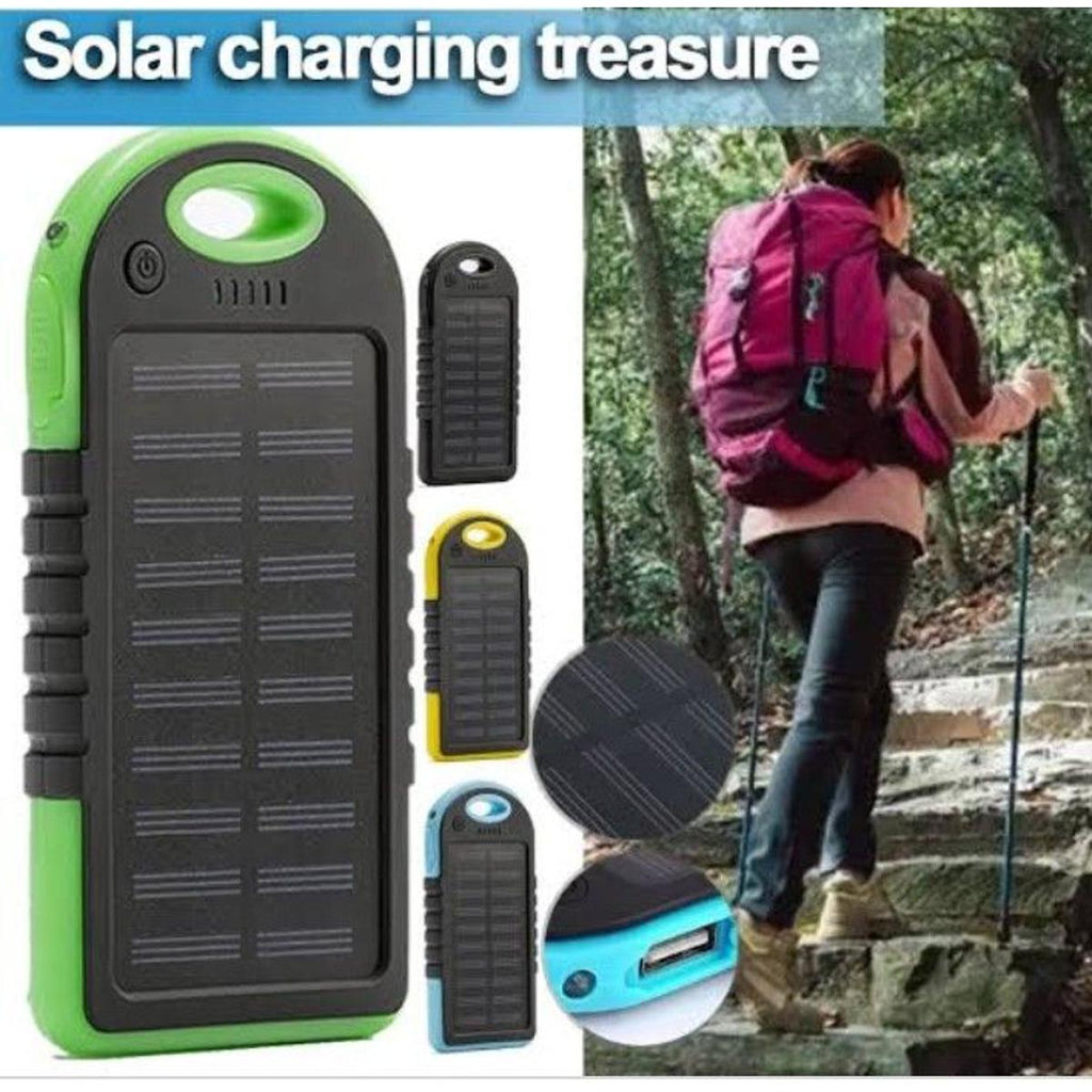 10,000mAh power bank with solar charging